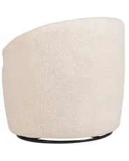 Swivel Armchair DAVIK Boucle Beige_875287