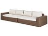 Conjunto de jardim modular 6 lugares em rattan sintético castanho PALERMO_929234