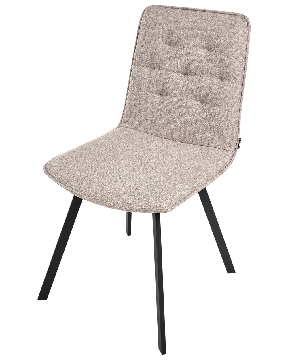 Set of 2 Dining Chairs CARVER Fabric Light Brown_999059