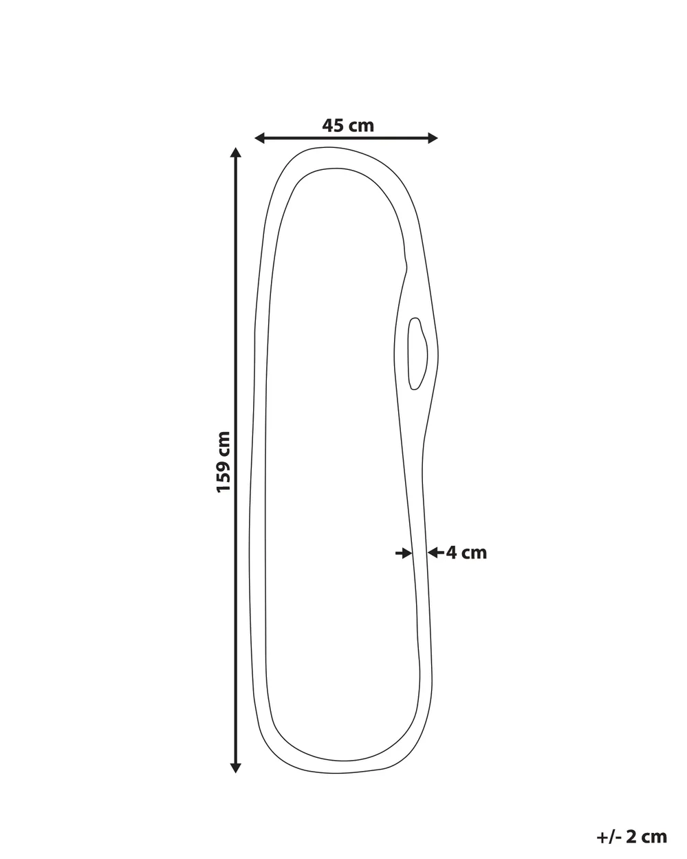 Zrcadlo CORBARIEU 45 cm 159 cm Dřevo paulovnie Hnědá_1158607