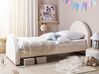 Sametová postel 90 x 200 cm béžová NOZAY_895364