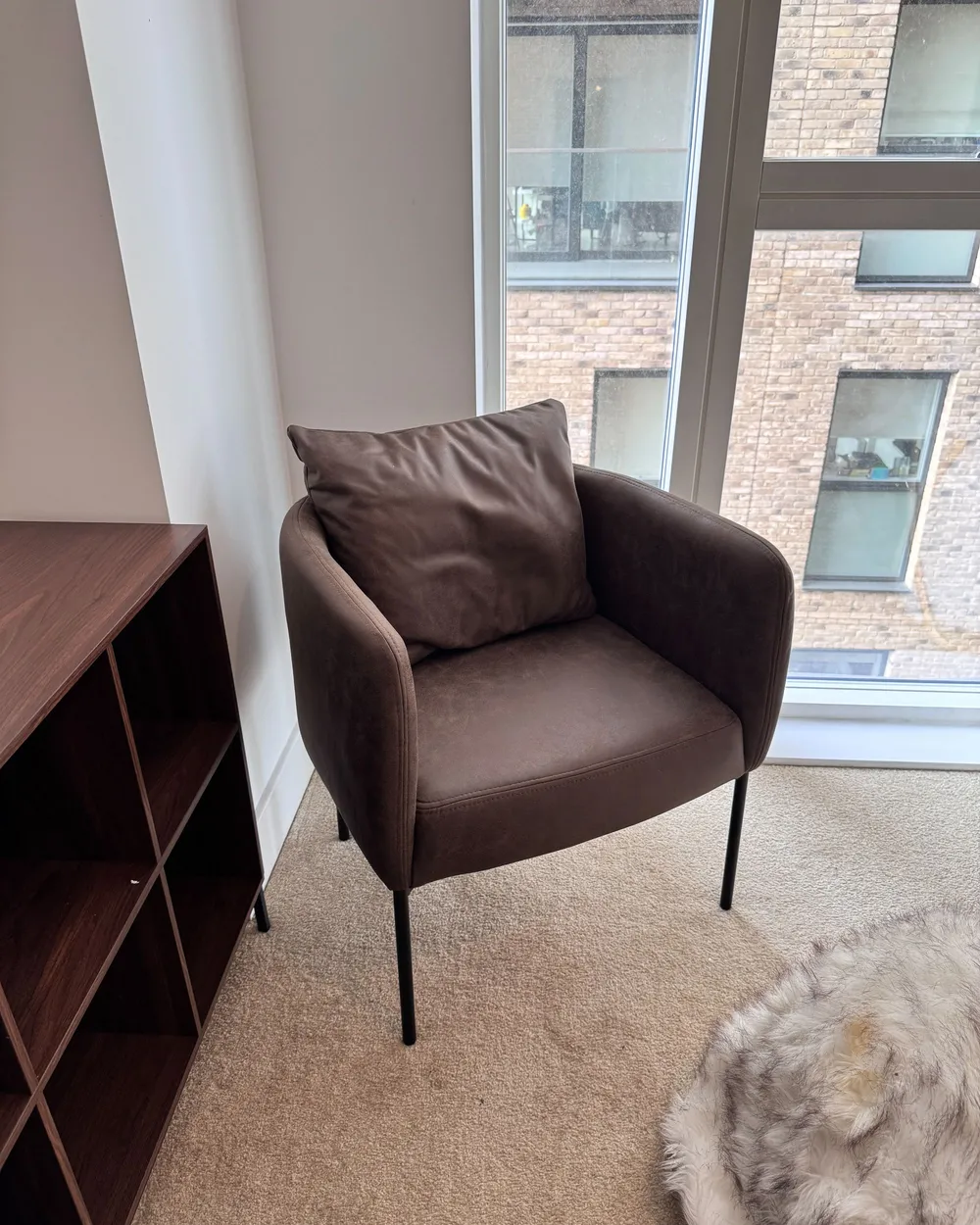 Armchair MALMOS Faux Leather Dark Brown_1092121