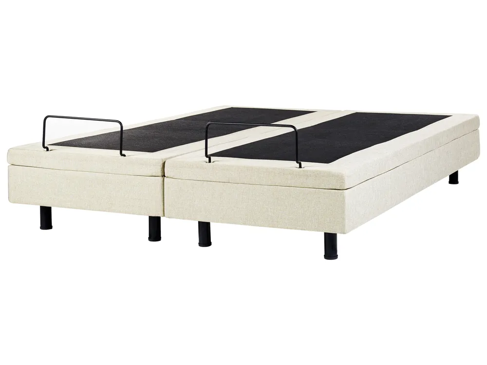 Letto regolabile senza testiera Tessuto DUKE II 180 x 200 cm Beige_988282