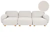 Canapé modulable 3 places AMLI Bouclé Blanc cassé