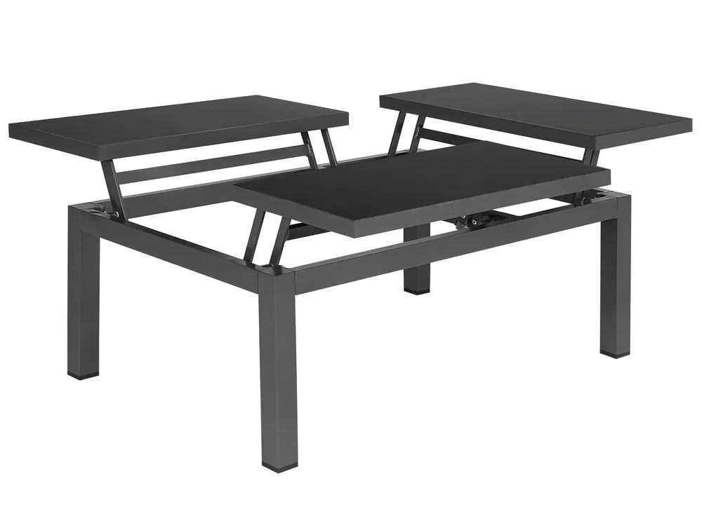 Set di divani angolari da giardino 6 posti FORANO Metallo Grigio_811019