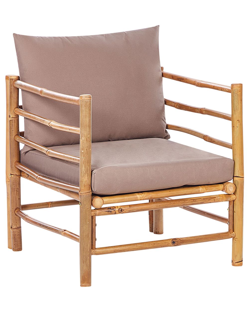 Bamboo Garden Armchair Taupe CERRETO Beliani