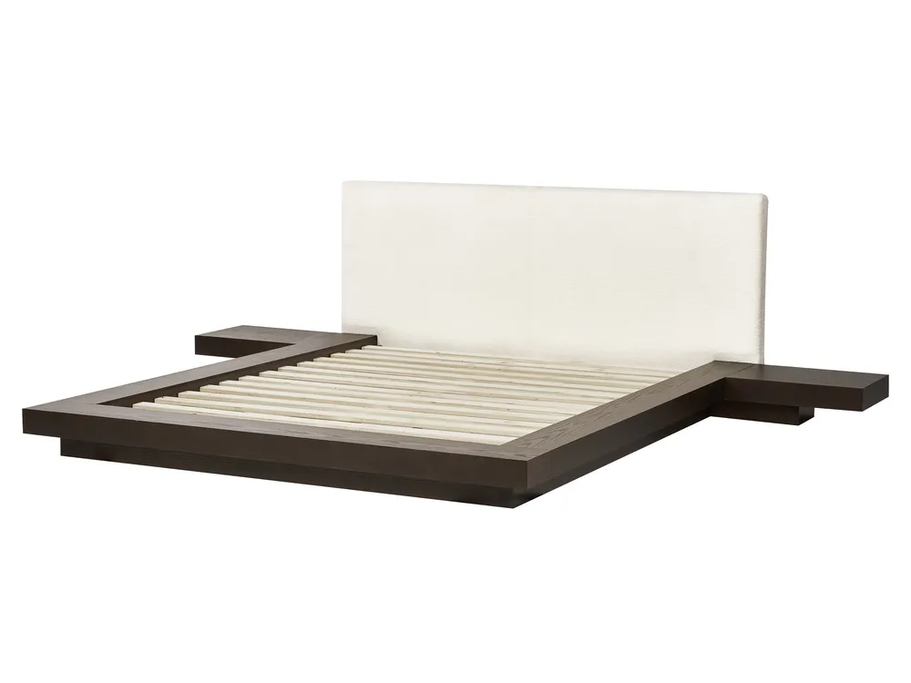 Łóżko LED Boucle ZEN 160 x 200 cm LED Jesion ciemny_931448