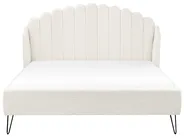 Bed Boucle AMBILLOU 140 x 200 cm (EU Double) Off-White_967564