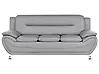 Sofa 3 Seater LEIRA Faux Leather Grey