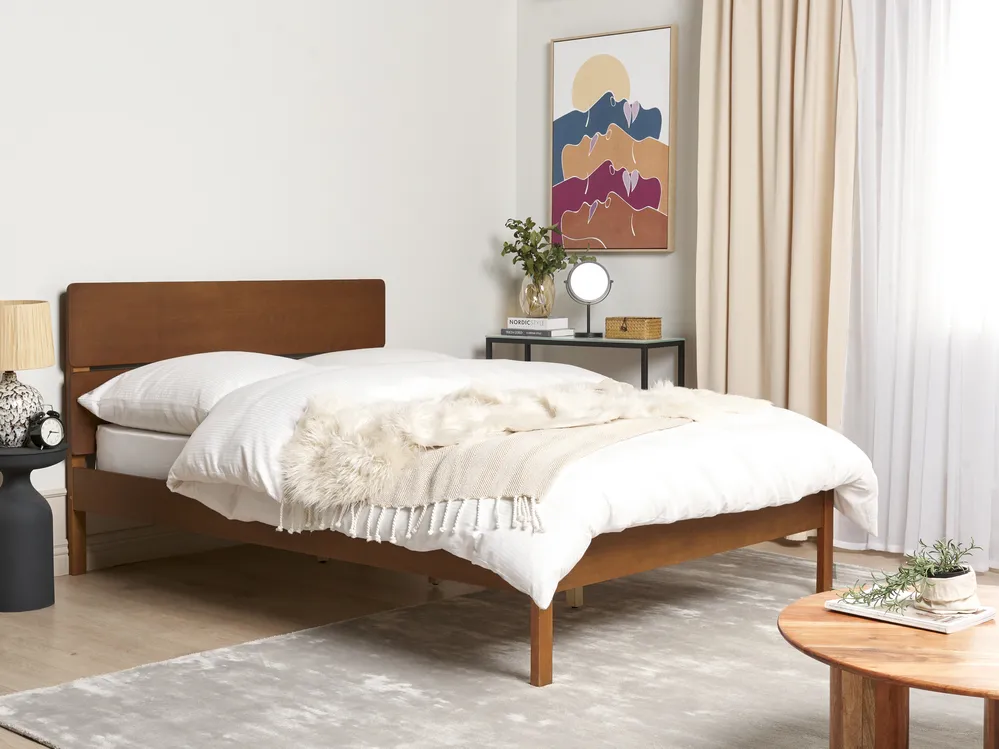 Vidaxl lit à sommier tapissier avec matelas marron foncé 90x190 cm VIDAXL Pas Cher