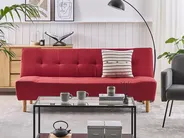 Sofa Bed 3 Seater ALSTEN Fabric Red_806963