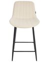 Lot de 2 chaises de bar en bouclé beige clair DUBROVNIK_928748