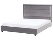Letto ad acqua Velluto ROUEN 160 x 200 cm Grigio scuro_1004709