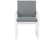 Garden Dining Set 8 Seater PANCOLE with Cushions Metal Grey_739314