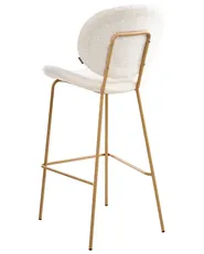 Set of 2 Bar Chairs LUANA Boucle White_1026930