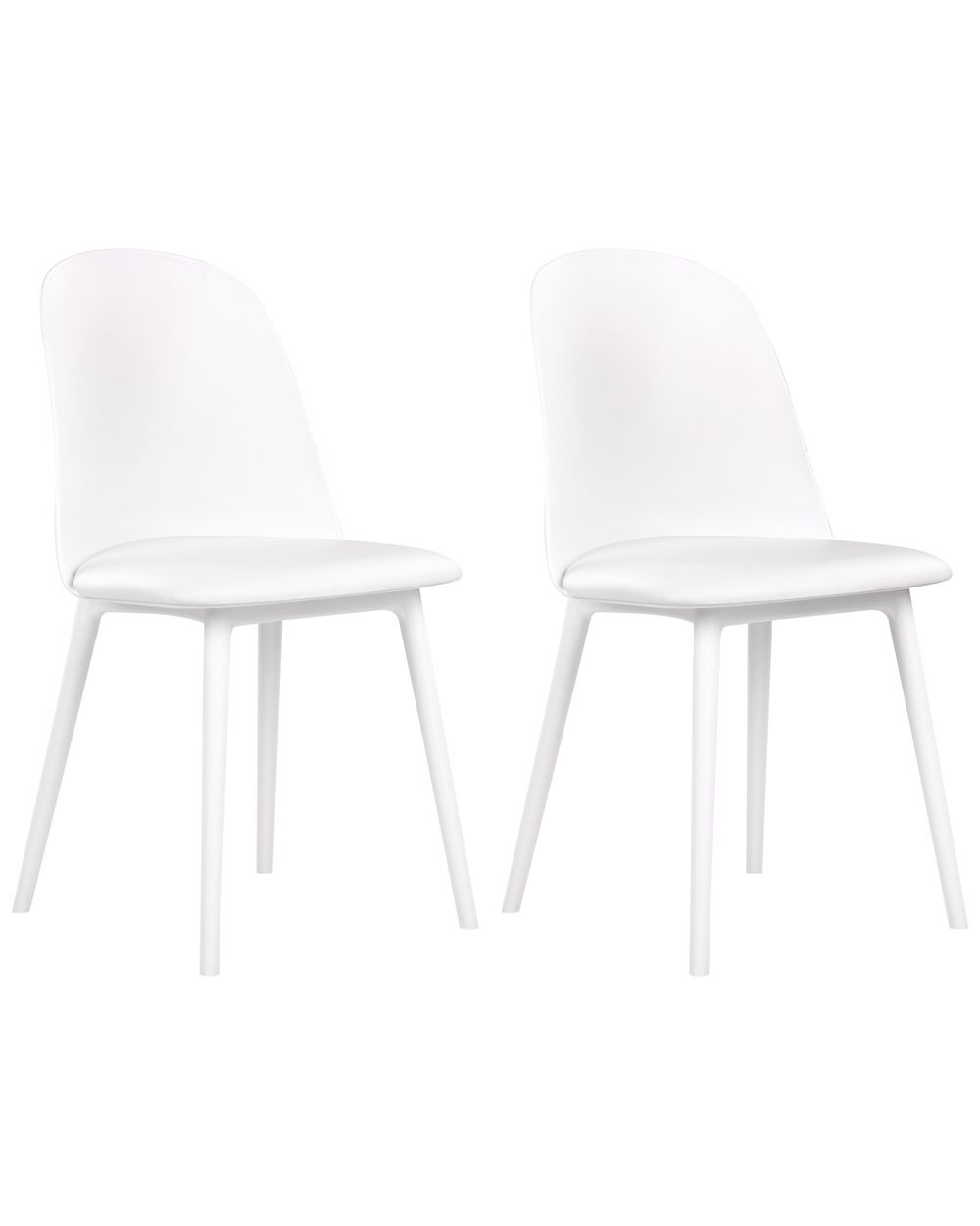 Lot de 2 chaises de salle à manger FOMBY Blanc