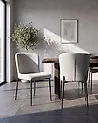Conjunto de 2 sillas de comedor ADA Tela Gris claro