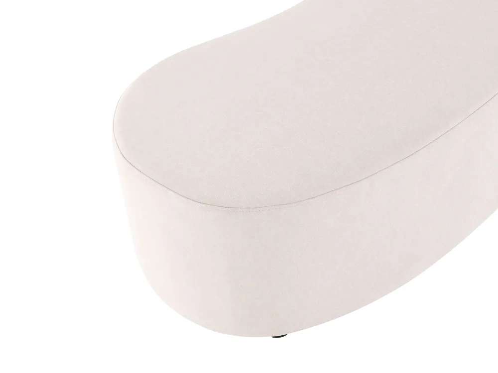 Sofa AMAL mit Ottomane Stoff Hellbeige_1145815