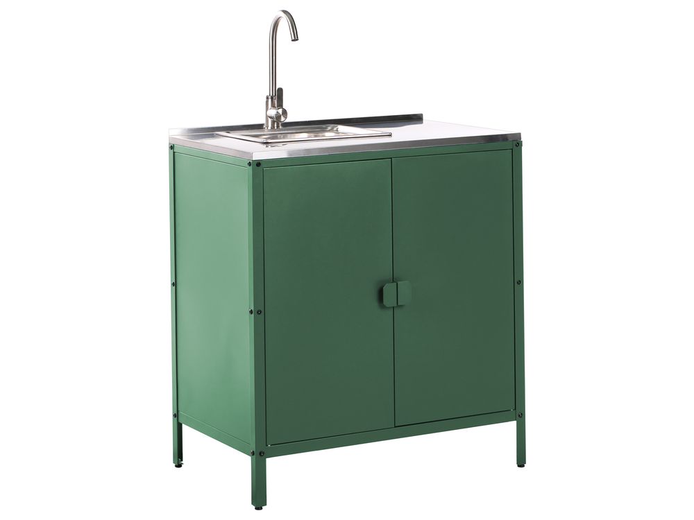 Armário para cozinha exterior com lava-louça VILAMA Verde