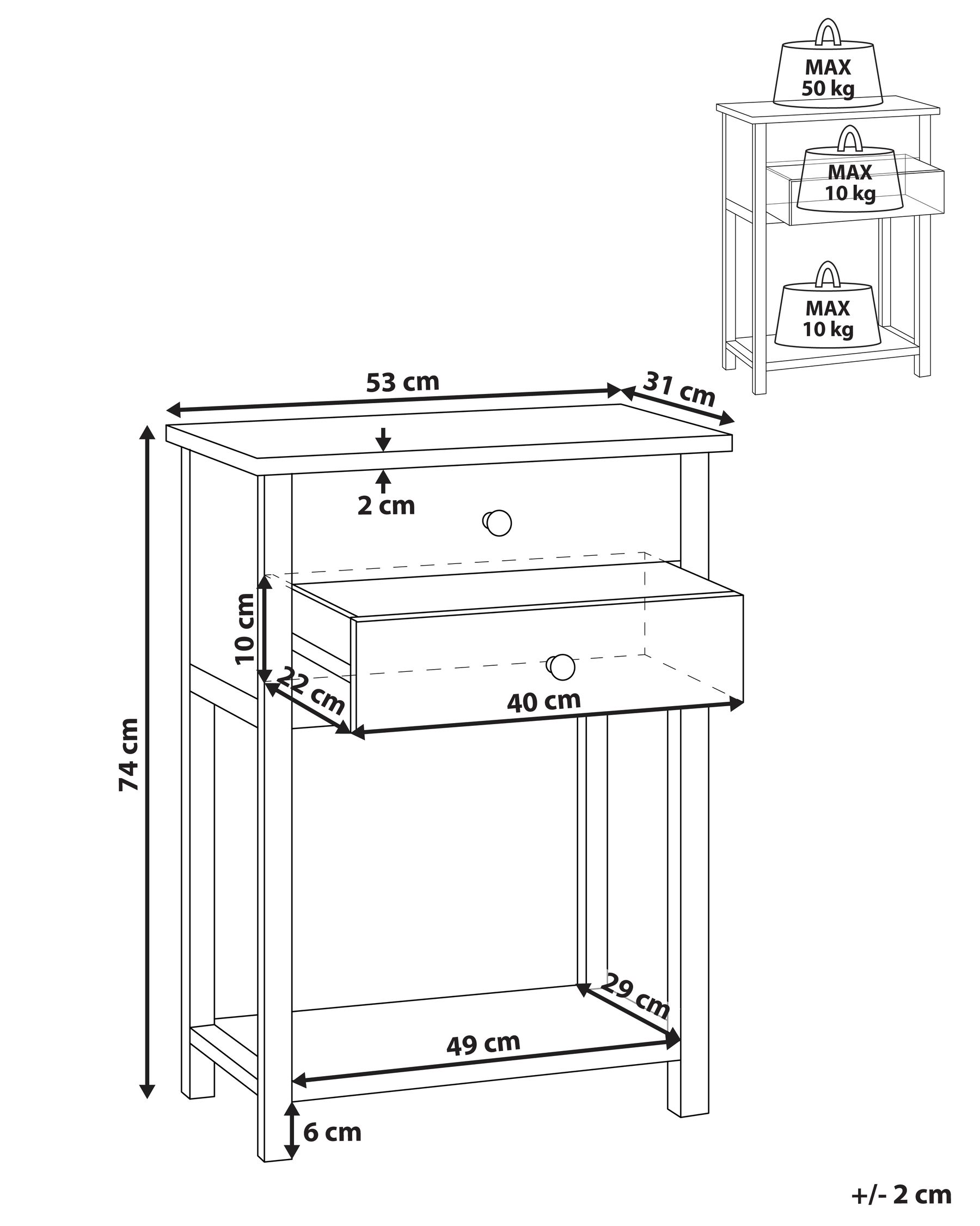 Tavolino consolle SALTON Legno di sassofrasso Marrone_941575