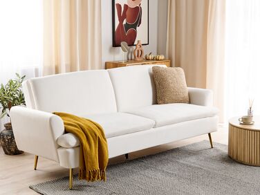 Velvet Sofa Bed Off-White VETTRE