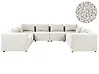 Modular U-Shape Sofa 8 Seater AXEBO Boucle Off-White
