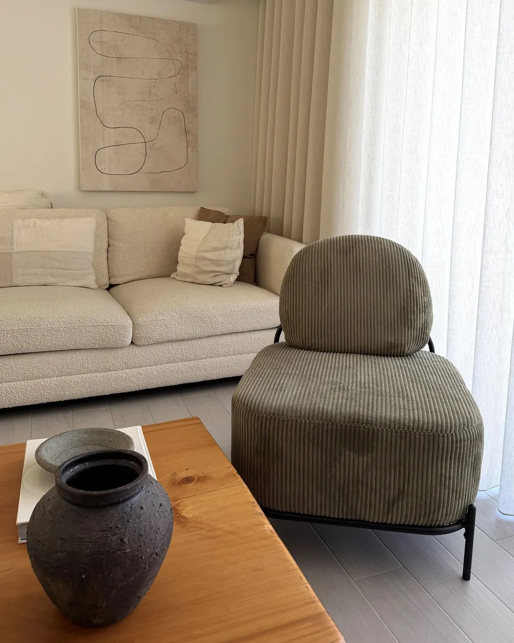 Armchair LUNDE Corduroy Green_1109605