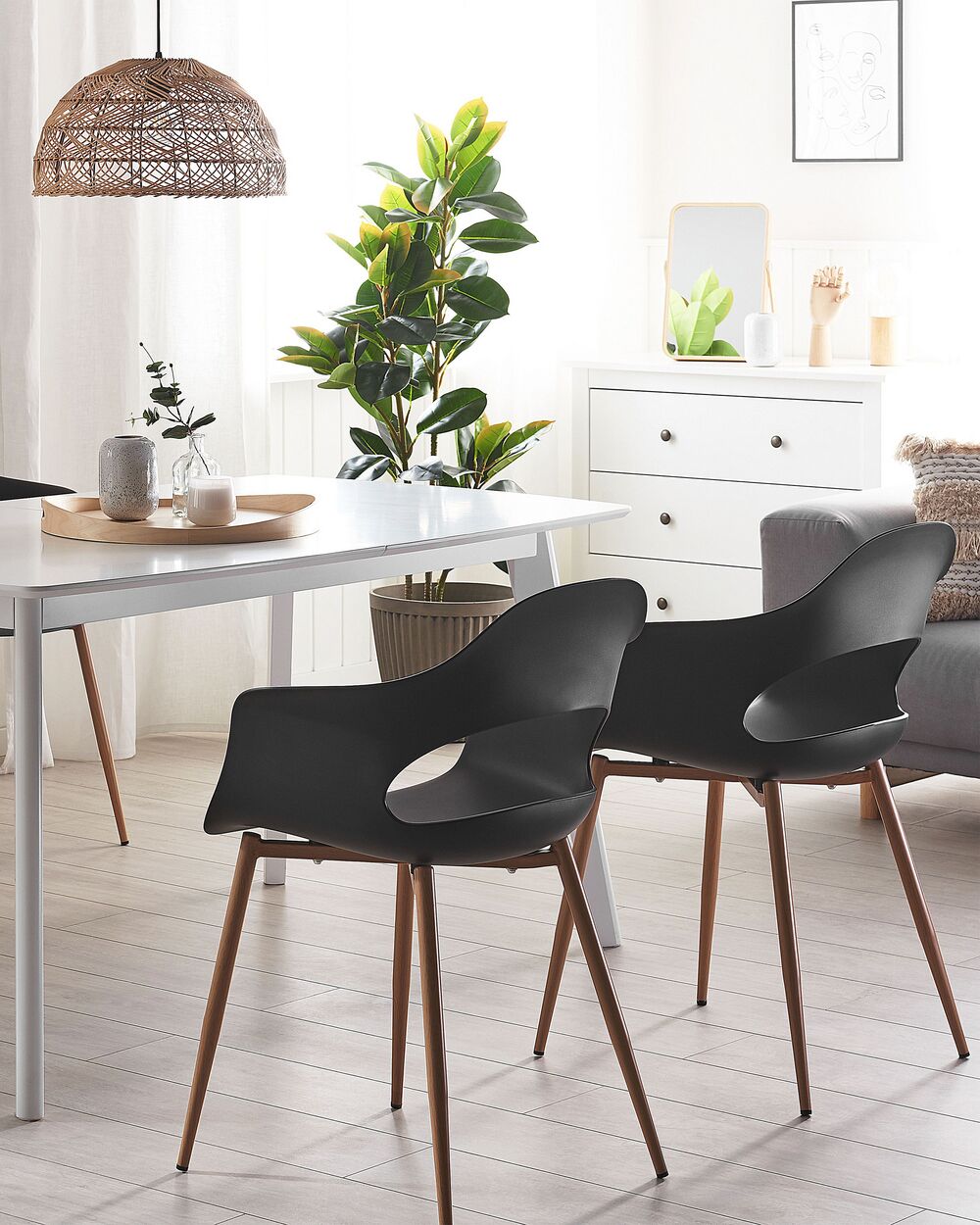 Esszimmerstuhl 2er Set UTICA Schwarz