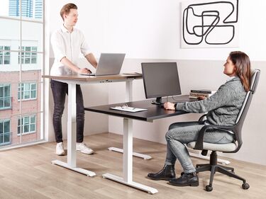 Electric Adjustable Standing Desk 120 x 72 cm Black and White DESTINES