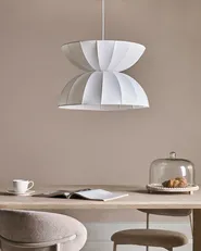 Lampadario DEBONS Finta seta Bianco_1008192
