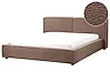 Bed Boucle LINARDS 160 x 200 cm (EU King Size) Brown