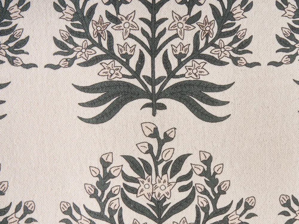 Zestaw 3 poduszek dekoracyjnych MYRISTICA 30 x 50 cm 45 x 45 cm Bawełna Beżowy Wzór kwiatowy_1040112