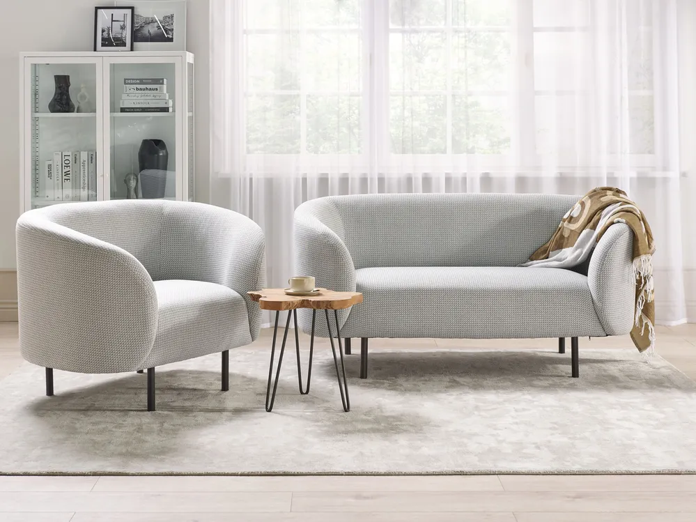 Divano posti LOEN Tessuto Nero/Bianco