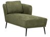 Chaise longue à gauche en tissu vert foncé ARTHEZE_930067