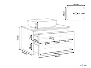 Mobile lavabo a parete con lavabo ARICA Marrone scuro_1010527