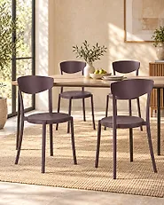 Set di 4 sedie da giardino VIESTE Marrone_1174423
