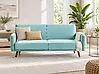 Sofa Bed 3 Seater SENJA Velvet Light Blue