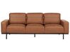 3 Seater Fabric Sofa Brown SOVIK_906286