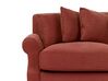 3 Seater Fabric Sofa Red EIKE_918833