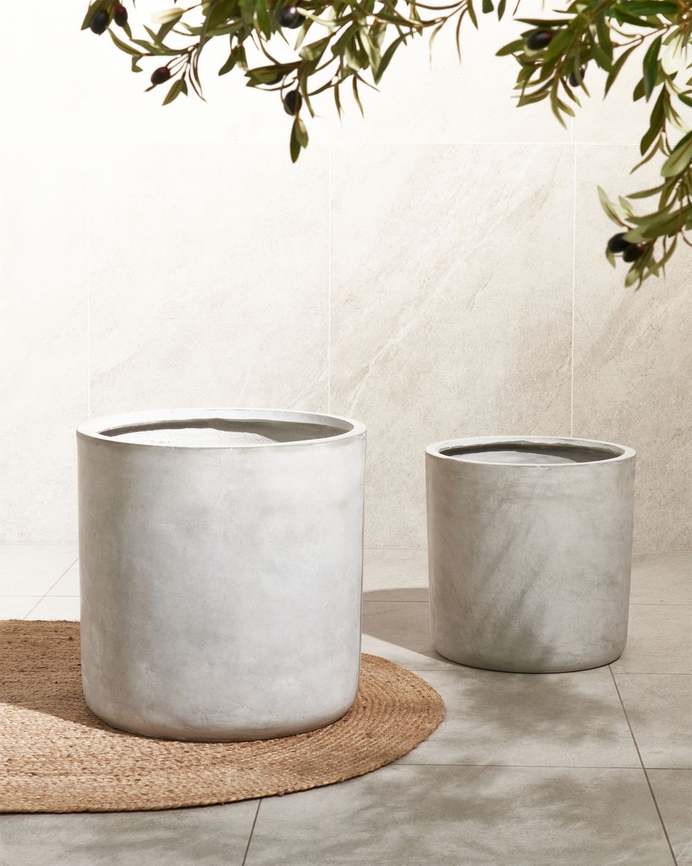 Plant Pot MESSENE 51 cm Light Grey
