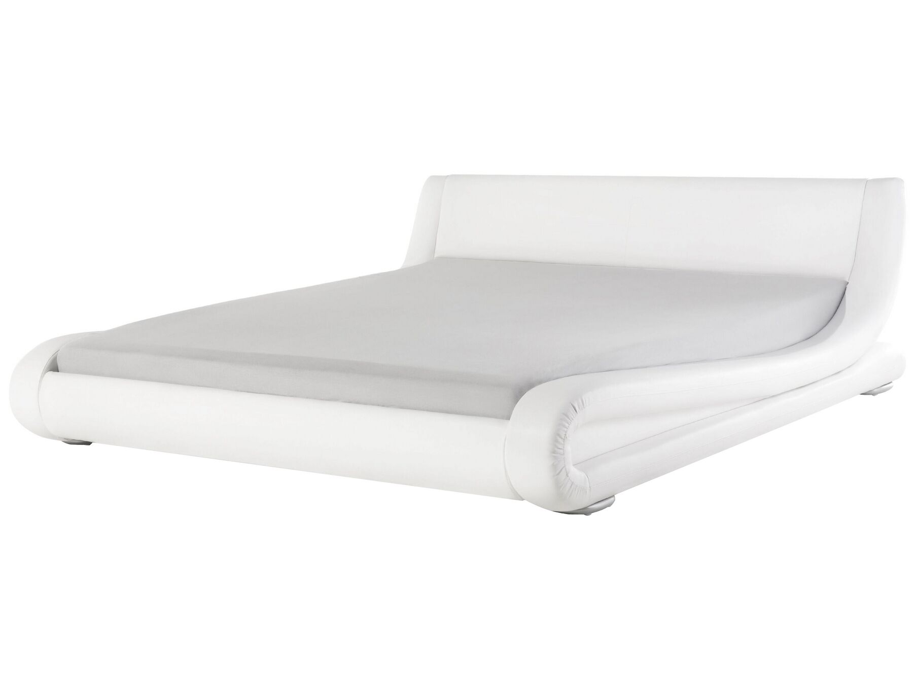 Bílá kožená postel 180x200 cm AVIGNON_808053