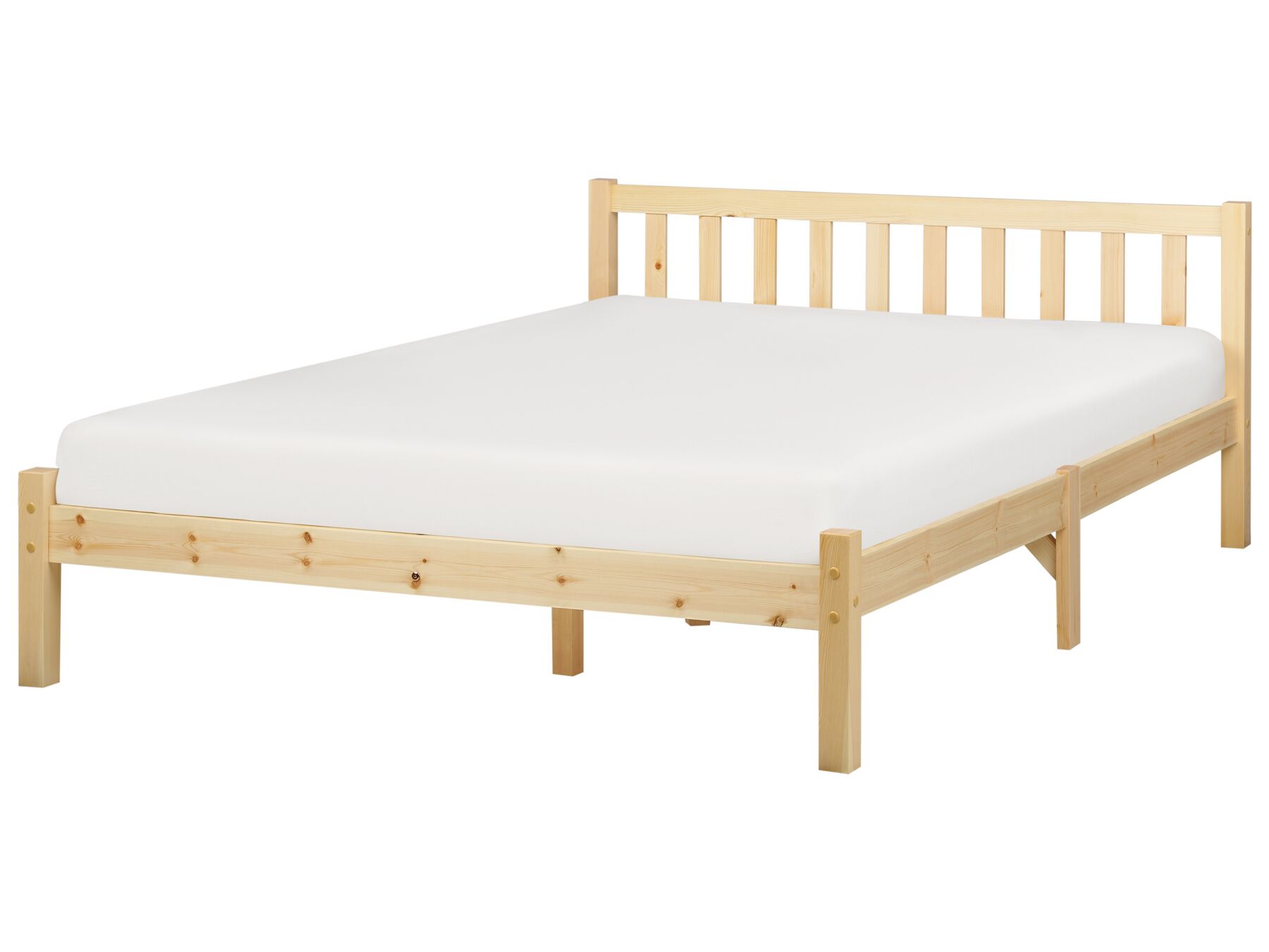 Łóżko drewniane 140 x 200 cm jasne FLORAC_918222