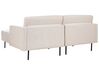 Left Hand 2 Seater Fabric Corner Sofa Beige BREDA_895118