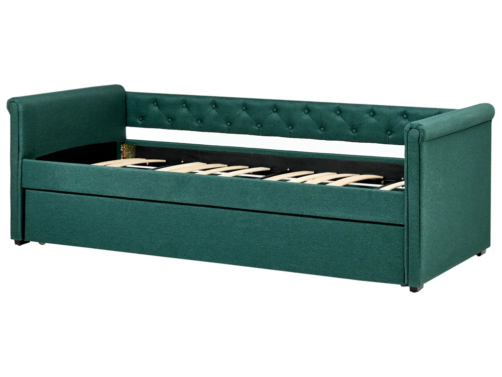 Trundle Bed Fabric LIBOURNE 90 x 200 cm (EU Single) Dark Green_729673
