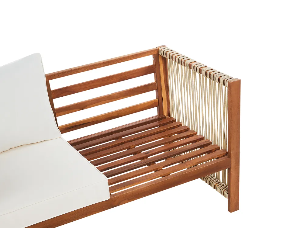 Set da giardino con tavolo 4 posti ANTRIA Legno d'acacia Beige_926379