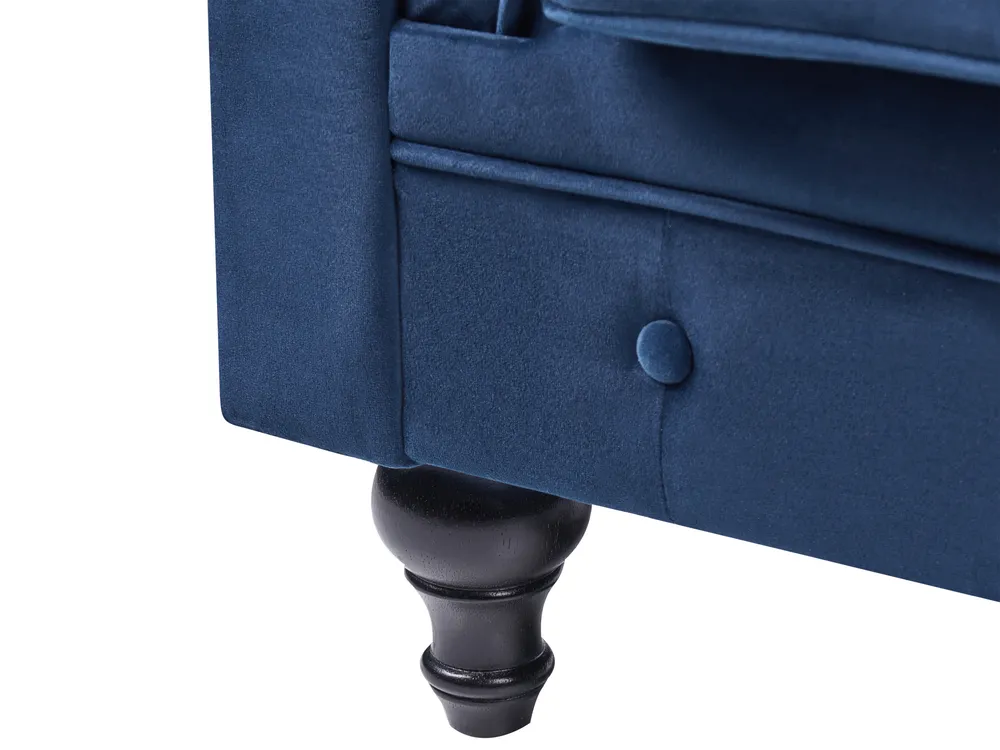 Divano 3 posti CHESTERFIELD Velluto Blu marino_1042053