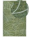Cotton Area Rug Monstera Leaf Pattern 200 x 300 cm Green SARMIN _853999
