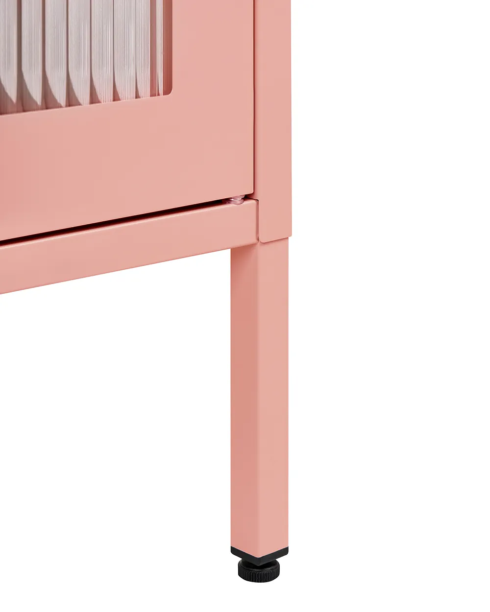 Vetrina in vetro HARLYN  90 cm Metallo Rosa pesca_1160808