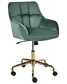Desk Chair PALMDALE Velvet Dark Green
