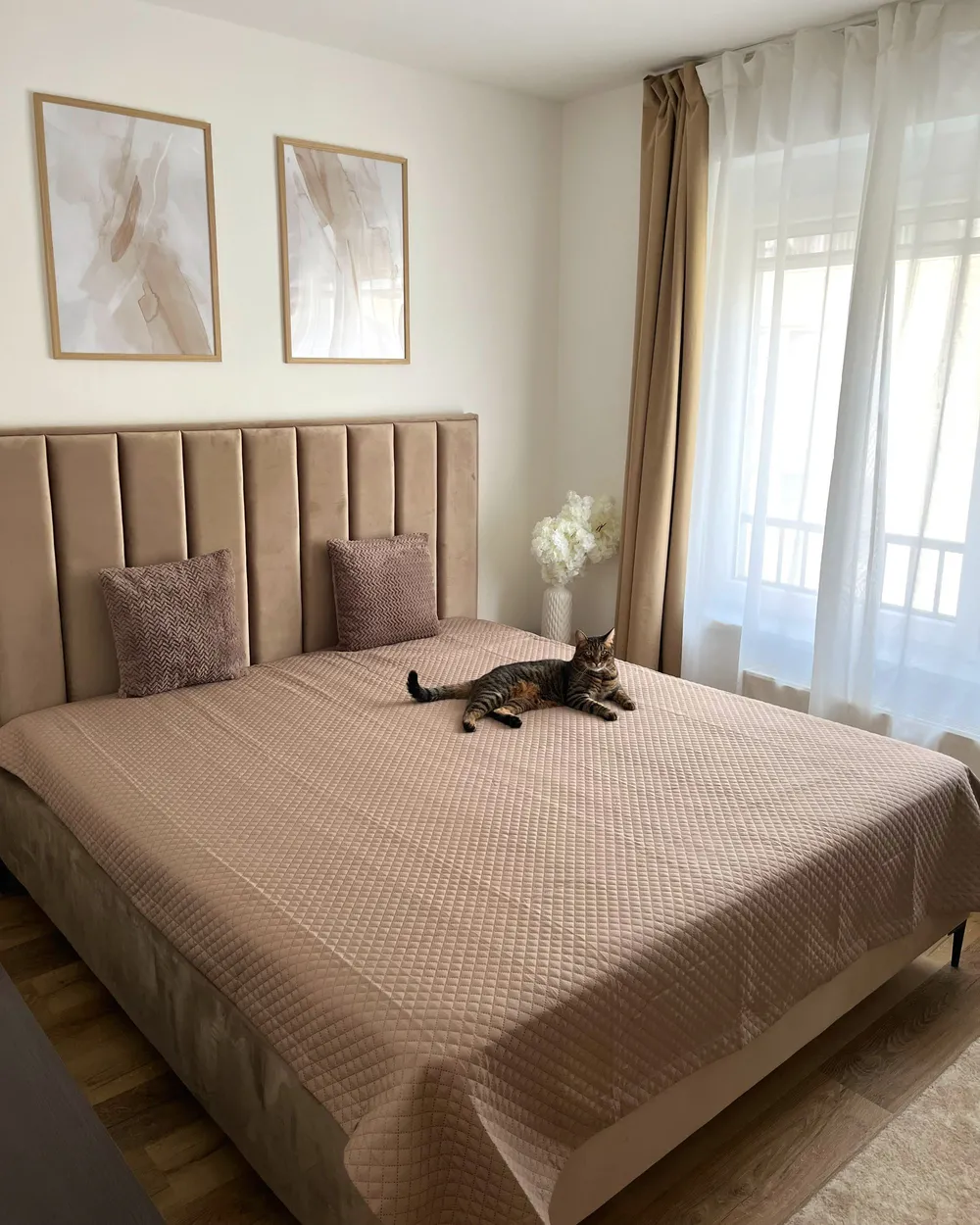 Letto contenitore Velluto SEZANNE 180 x 200 cm Tortora